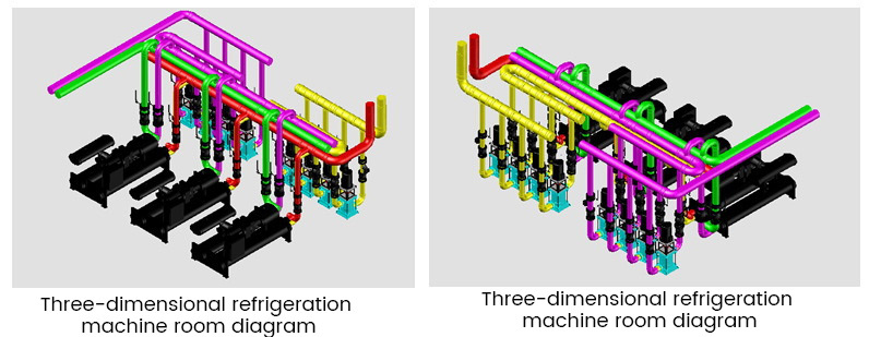 3D Modeling Design of Refrigeration and Pipeline Engineering